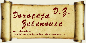 Doroteja Zelenović vizit kartica